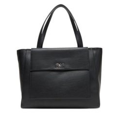 Torebka Calvin Klein. Czarne shopper bag damskie CALVIN KLEIN, bez wzorów, bez dodatków. Za 419.99 zł.