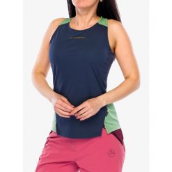 Top damski La Sportiva Traverse Tank. Niebieskie topy damskie La Sportiva, bez wzorów, bez kołnierzyka. Za 210.80 zł.