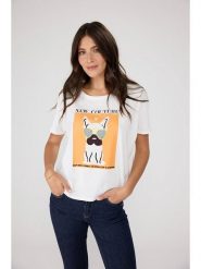 LIEBLINGSSTÜCK Koszulka "Wally" w kolorze białym rozmiar: XS. Białe bluzki damskie LIEBLINGSSTÜCK, xs, bez wzorów, z bawełny, bez kołnierzyka, bez ramiączek. Za 83.62 zł.