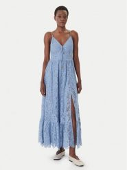 MICHAEL Michael Kors Sukienka letnia MS683HQKQ9 Błękitny Regular Fit. Niebieskie sukienki damskie MICHAEL Michael Kors, na lato, l, bez wzorów, z bawełny, bez kołnierzyka, bez ramiączek. Za 1,389.00 zł.