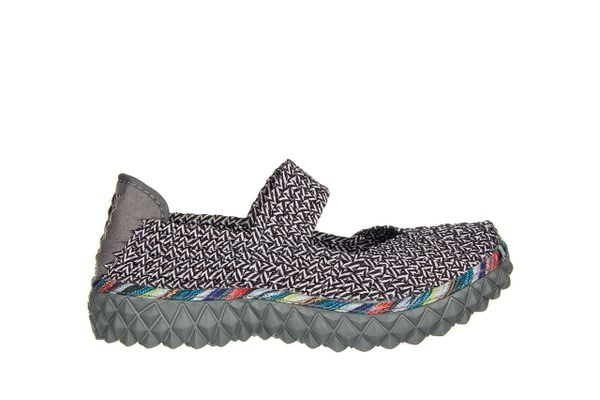 Półbuty Rock Over Cord Black Philo 032909, Wielokolorowy, Materiał - 38. Czarne półbuty damskie Rock Spring, bez wzorów, z materiału, rockowe, bez obcasa. Za 199.99 zł.