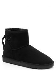 ISLAND BOOT Botki zimowe "Phoebe" w kolorze czarnym rozmiar: 38. Czarne botki damskie Island Boot, na zimę, z materiału, bez obcasa, bez zapięcia. Za 146.28 zł.