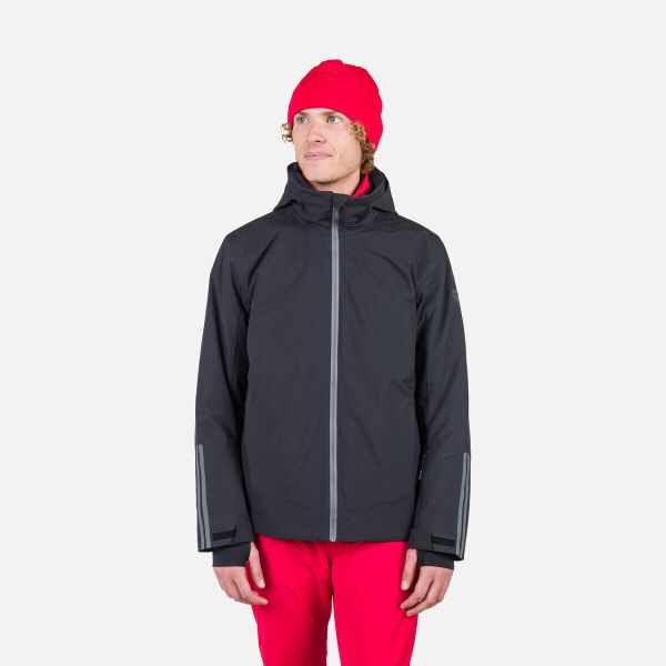 Kurtka narciarska Rossignol Strawpile. Czarne kurtki męskie Rossignol, na zimę, l, bez wzorów, z materiału, eleganckie, z kapturem. Za 809.00 zł.