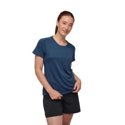 Koszulka turystyczna damska Black Diamond Lightwire SS Tech. Niebieskie bluzki damskie Black Diamond, xs, bez wzorów, bez kołnierzyka. Za 134.99 zł.