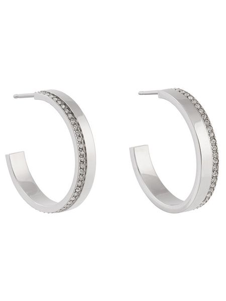 Calvin Klein Kolczyki 35000163 Srebrny. Szare kolczyki damskie CALVIN KLEIN, metalowe. Za 269.99 zł.