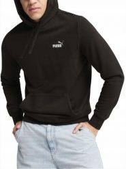 Bluza na co dzień Męska Puma Z Kapturem Kangurka Sportowa. Czarne bluzy sportowe męskie Puma, m, z bawełny. Za 164.99 zł.