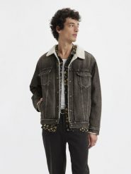 Levi's Kurtka "Relaxed Fit Sherpa" w kolorze szarym rozmiar: M. Szare kurtki męskie Levi's, m, bez wzorów, z bawełny, bez kaptura. Za 234.97 zł.