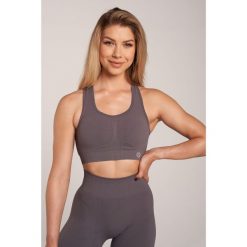 Stanik fitness cardio damski Gym Glamour push up. Szare biustonosze sportowe damskie GYM GLAMOUR, bez wzorów. Za 149.99 zł.