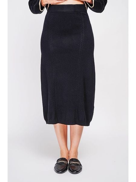 William de Faye Spódnica w kolorze czarnym rozmiar: 38. Czarne spódniczki damskie William De Faye, bez wzorów, ze splotem, klasyczne, z podwyższonym stanem, midi, proste. Za 113.99 zł.