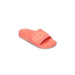 Klapki damskie SLIPPY II. Czerwone klapki damskie Roxy, bez wzorów, z gumy, bez obcasa. Za 109.99 zł.