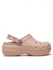 Crocs Klapki Classic Platform Lined Clog W 207938 Różowy. Czerwone klapki damskie Crocs, bez wzorów, z tworzywa sztucznego, bez obcasa. Za 229.99 zł.