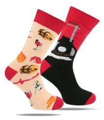 Skarpetki Bawełniane - Tematyczne - Motyw Wina. Czerwone skarpetki męskie His Story, bez wzorów, z bawełny. Za 29.99 zł.