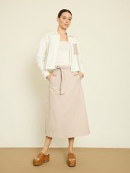 BGN Spódnica w kolorze beżowym rozmiar: 34. Brązowe spódniczki damskie BGN, bez wzorów, z tkaniny, maxi, proste. Za 121.99 zł.