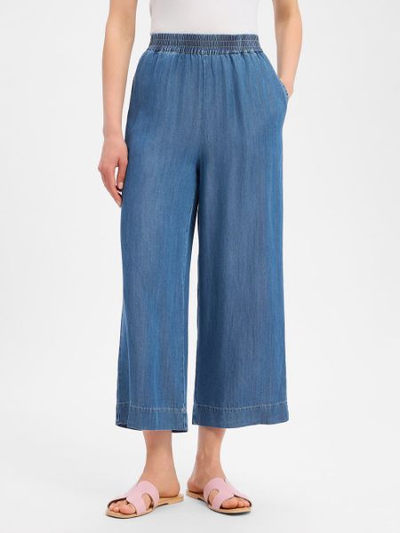 Marie Lund Spodnie jeansowe culottes Kobiety Lyocell niebieski, 46. Niebieskie spodnie materiałowe damskie Marie Lund, bez wzorów, z jeansu. Za 229.95 zł.