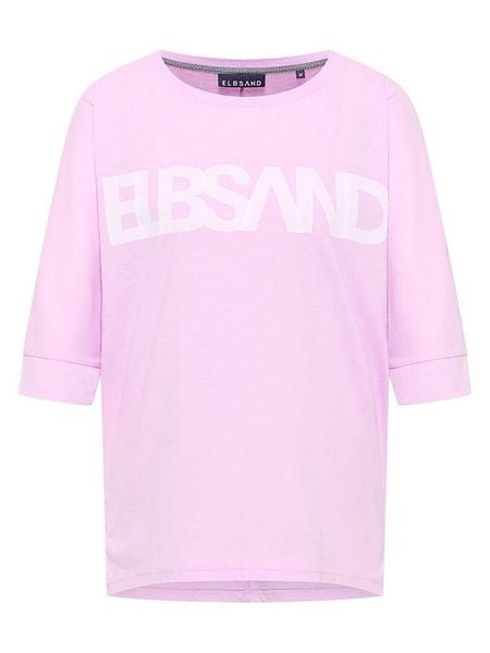 ELBSAND Koszulka "Imani" w kolorze jasnoróżowym rozmiar: XL. Różowe bluzki damskie ELBSAND, xl, bez wzorów, bez kołnierzyka. Za 82.83 zł.