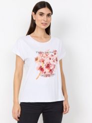 Soyaconcept® Koszulka - SC-Rina Kobiety Bawełna biały|wielokolorowy, S. Białe t-shirty damskie s, bez wzorów, z bawełny, bez kołnierzyka. Za 79.95 zł.