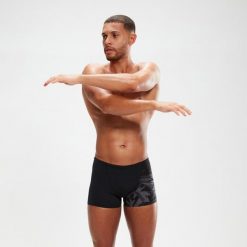 Bokserki kąpielowe męskie Speedo Hyper Boom Placement V-Cut. Czarne kąpielówki męskie Speedo, m, bez wzorów, z poliesteru, do pływania. Za 119.99 zł.