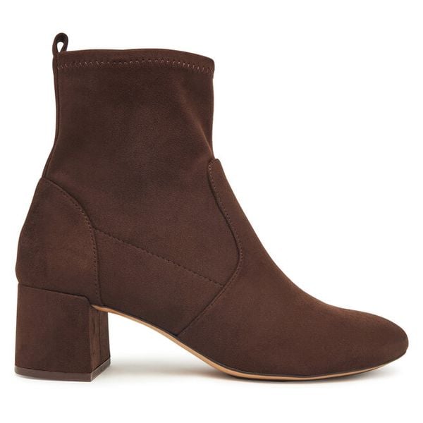 Botki Aldo. Brązowe botki damskie Aldo, bez obcasa, na słupku, bez zapięcia. Za 379.99 zł.