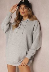 Jasnoszara Bluza z Kapturem Foss. Szare bluzy z kapturem damskie Renee, m, z dzianiny. Za 79.99 zł.