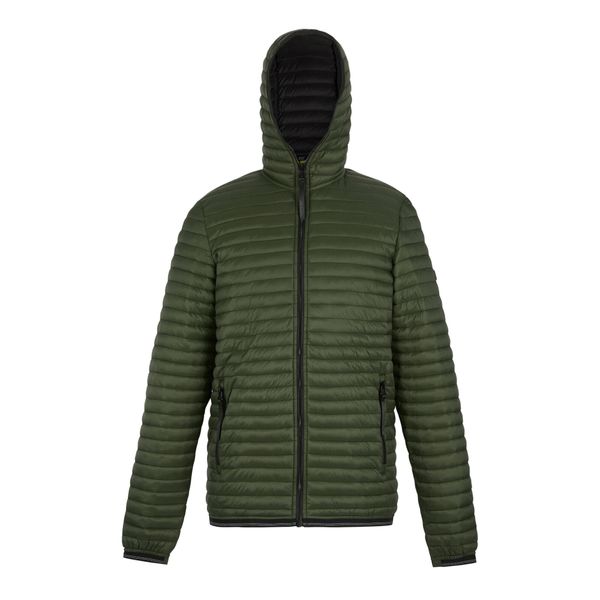 Męska Ocieplana Kurtka Rigain. Czarne kurtki męskie Regatta, m, bez wzorów, z puchu, sportowe, bez kaptura. Za 221.99 zł.