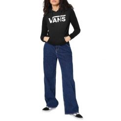 Bluza sportowa damska Vans classic v boyfriend fit. Czarne bluzy sportowe damskie Vans, m, bez wzorów, z bawełny, bez ramiączek, z kapturem. Za 432.00 zł.