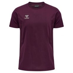 Bawełniana koszulka Hummel Move Grid. Fioletowe t-shirty sportowe męskie HUMMEL, m, z bawełny, bez ramiączek, do piłki nożnej. Za 136.50 zł.