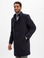 Drykorn Męski wełniany płaszcz - Skopje Mężczyźni niebieski jednolity, 52. Niebieskie płaszcze męskie Drykorn, m, bez wzorów, z tkaniny, klasyczne. Za 1,749.95 zł.