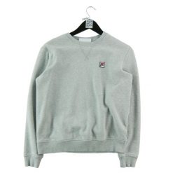 Second life - Fila męski sweter z okrągłym dekoltem Y2K vintage - Jak nowy. Szare swetry męskie Fila, l, bez wzorów, z dresówki, bez kołnierzyka. Za 85.16 zł.