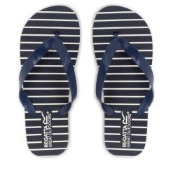 Japonki Regatta. Niebieskie klapki damskie Regatta, bez wzorów, bez obcasa. Za 39.99 zł.