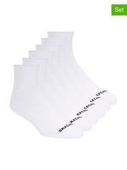 Skechers Skarpety (12 par) w kolorze białym rozmiar: 43-46. Białe skarpetki męskie Skechers, bez wzorów, ze splotem. Za 78.66 zł.