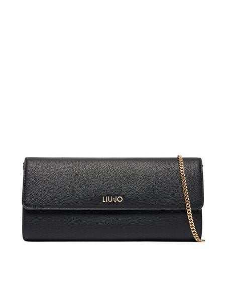 Liu Jo Torebka AF6042 E1019 Czarny. Czarne torebki wieczorowe Liu Jo, bez wzorów, ze skóry, wizytowe, bez kołnierzyka, bez ramiączek. Za 379.99 zł.