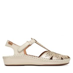 Sandały Pikolinos. Żółte sandały damskie Pikolinos, bez wzorów, bez obcasa, na płaskiej podeszwie. Za 559.99 zł.