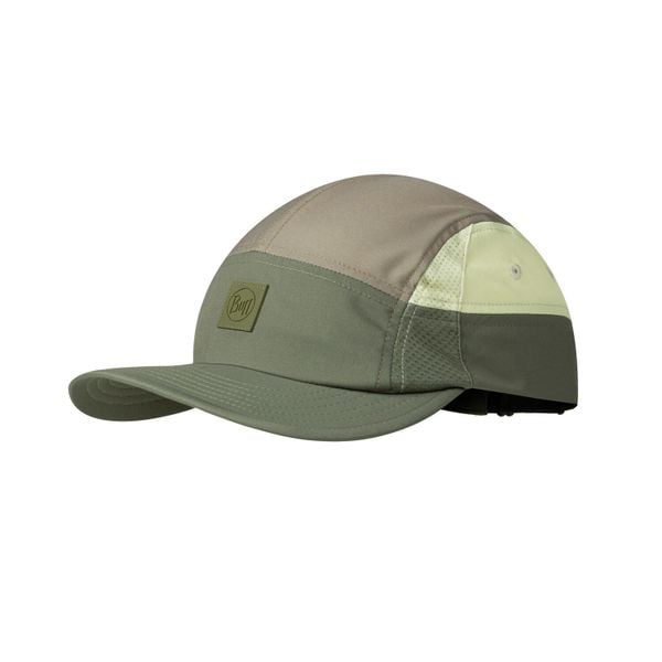 Czapka z daszkiem BUFF 5 PANEL GO CAP DOMUS APRICOT. Zielone czapki męskie Buff, bez wzorów, z elastanu. Za 139.99 zł.