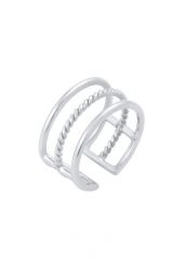 Elli Damski otwarty regulowany 3 rzędowy pierścionek Trend Blogger w pozłącanym srebrze 925 Sterling Silver Pierścionki 1 ct. Szare pierścionki damskie Elli, pozłacane. Za 238.99 zł.
