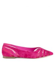 Eva Minge Baleriny LUCY-V1166-08-1 Różowy. Czerwone baleriny damskie Eva Minge, bez wzorów, ze skóry, bez obcasa. Za 399.99 zł.