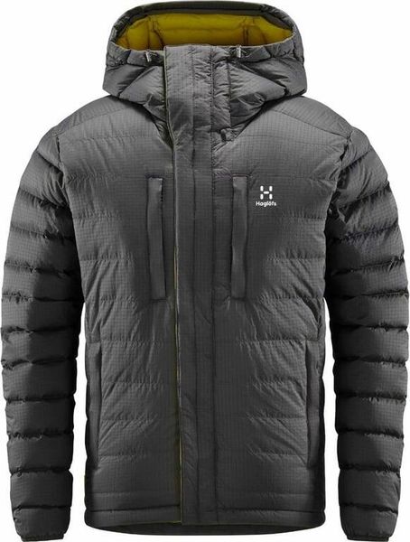 HAGLOFS Kurtka puchowa męska Reliable Down Hood Men magnetite-M. Czerwone kurtki treningowe męskie Haglöfs, l, bez wzorów, z materiału, trekkingowe. Za 1,271.45 zł.
