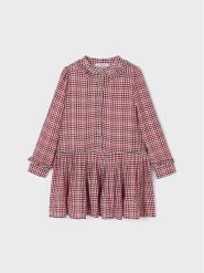 Mayoral Sukienka codzienna 4.928 Czerwony Regular Fit. Czerwone sukienki dziewczęce Mayoral, bez wzorów, z syntetyku, bez ramiączek. Za 179.99 zł.
