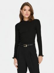 ONLY Bluzka Leslie 15277888 Czarny Regular Fit. Czarne bluzki damskie Only, xs, bez wzorów, z bawełny, bez ramiączek. Za 129.99 zł.