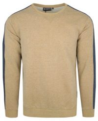 Miękka i Wygodna Bluza Męska - Beżowa, Pasek. Brązowe bluzy bez kaptura męskie Minute, m, z bawełny. Za 148.00 zł.