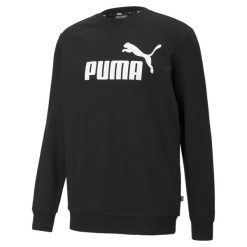 Męska bluza Essentials Big Logo PUMA Black. Białe bluzy bez kaptura męskie Puma, bez wzorów, klasyczne, bez kołnierzyka, bez ramiączek. Za 99.00 zł.