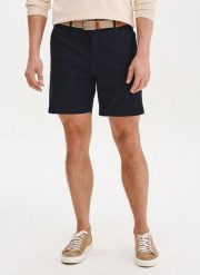 PAKO LORENTE - Granatowe szorty męskie z bawełną. Szorty męskie Pako Lorente, z bawełny, bez kołnierzyka. Za 139.99 zł.