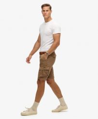 Superdry Core Cargo Shorts – Szorty cargo z twillu, relaxed fit. Brązowe szorty damskie Superdry., bez wzorów, z bawełny, klasyczne. Za 277.00 zł.