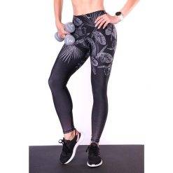 Legginsy z wysokim stanem na siłownię damskie 2skin OMBRE JUNGLE BLACK. Czarne legginsy damskie 2SkIN, s, bez wzorów, z elastanu. Za 69.99 zł.