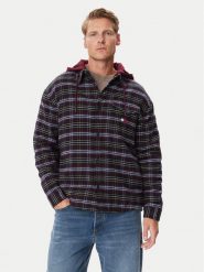 Tommy Jeans Kurtka koszulowa DM0DM23521 Bordowy Relaxed Fit. Czerwone kurtki męskie Tommy Jeans, m, bez wzorów, z bawełny, bez kaptura. Za 569.99 zł.