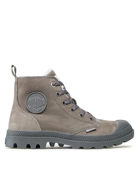 Palladium Trapery Pampa Hi Zip Wl 95982-055-M Szary. Szare trapery damskie Palladium, z nubiku, bez obcasa. Za 449.65 zł.