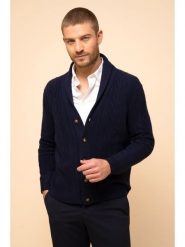 Just Cashmere Kaszmirowy kardigan "Garma" w kolorze granatowym rozmiar: XL. Niebieskie kardigany męskie Just Cashmere, xl, bez wzorów, z kaszmiru, bez kołnierzyka. Za 1,304.99 zł.