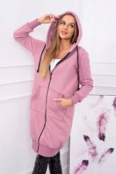 Bluza ocieplana długa z kapturem ciemno różowa. Czerwone bluzy z kapturem damskie KESI, l, z bawełny. Za 313.67 zł.