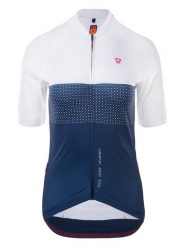 Radvik Koszulka funkcyjna w kolorze granatowo-białym rozmiar: XL. Białe bluzki sportowe damskie RADVIK, xl, z materiału, bez kołnierzyka, bez ramiączek. Za 117.45 zł.