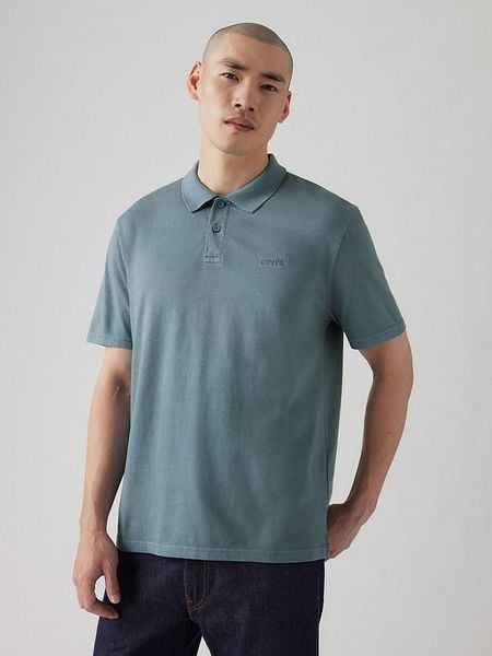 Levi's Koszulka polo w kolorze niebiesko-szarym rozmiar: S. Niebieskie koszulki polo męskie Levi's, s, bez wzorów, bez ramiączek. Za 100.52 zł.