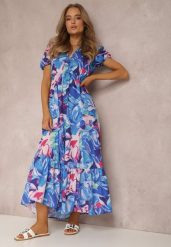 Niebieska Sukienka Dianedeia. Niebieskie sukienki damskie Renee, na lato, l, bez wzorów, bez kołnierzyka, bez ramiączek, maxi. W wyprzedaży za 139.99 zł.